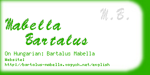 mabella bartalus business card